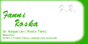 fanni roska business card